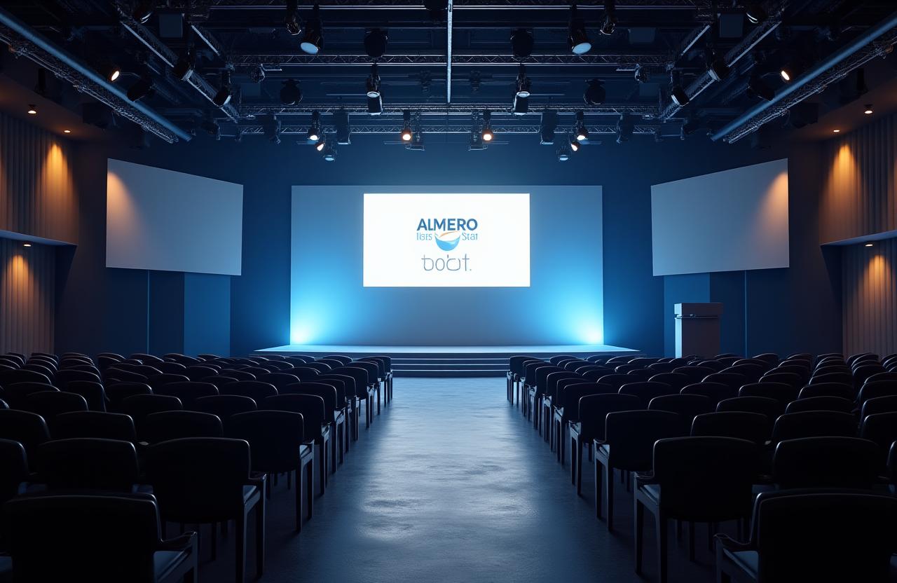 Evento corporativo con equipamiento audiovisual premium